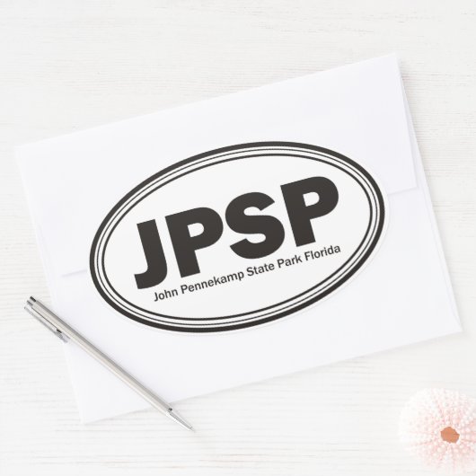John Pennekamp State Park Ovale Sticker (Envelop)