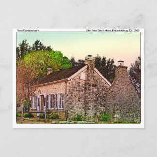 John Peter Tatsch Home, Fredericksburg, TX Briefkaart