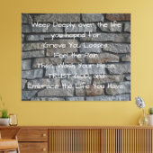 John Piper "Omarm je leven" op een Canvas Afdruk (Insitu (Woonkamer))