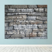 John Piper "Omarm je leven" op een Canvas Afdruk (Insitu (Houten vloer))