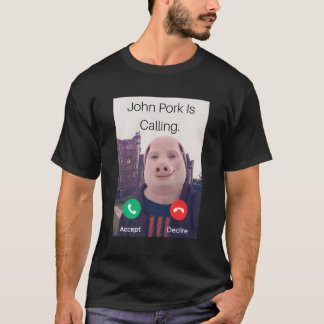 John Pork belt de grappige antwoordtelefoon T-shirt