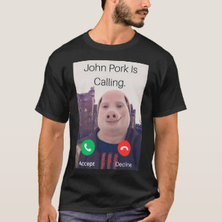 John Pork belt de telefoon T-shirt
