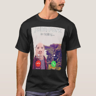 John Pork belt de telefoon T-shirt