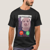 John Pork belt de telefoon T-shirt (Voorkant)