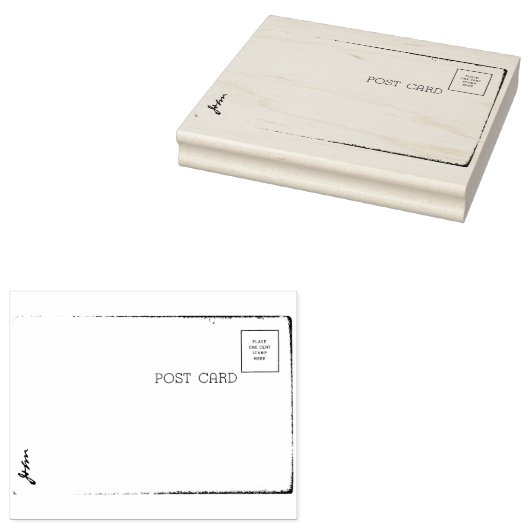 John  Post Kaart Rubber Art Stamp Rubberstempel (Gestempeld)