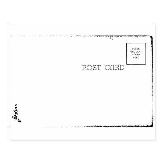 John  Post Kaart Rubber Art Stamp Rubberstempel (Afrduk)