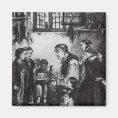 John Pounds geeft kinderen thuis les Magneet (Voorkant)