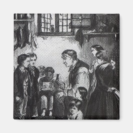 John Pounds geeft kinderen thuis les Magneet (Voorkant)