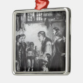 John Pounds onderwijst kinderen in zijn huis Metalen Ornament (Links)