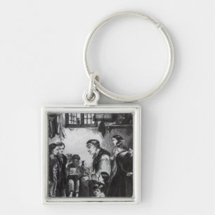 John Pounds onderwijst kinderen in zijn huis Sleutelhanger