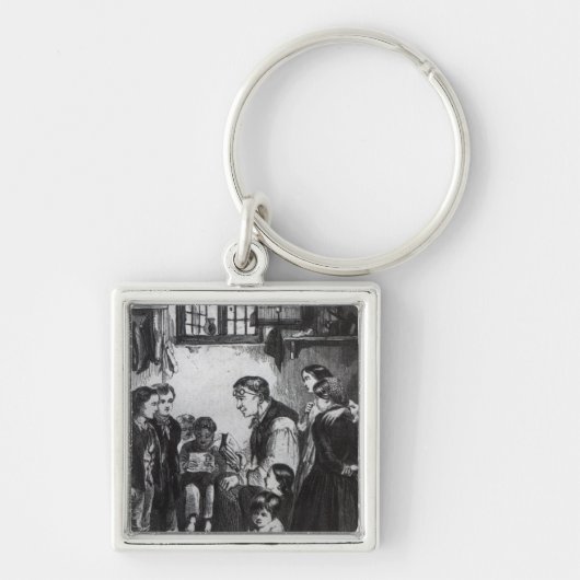 John Pounds onderwijst kinderen in zijn huis Sleutelhanger (Voorkant)