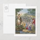 John Preaching in the Wilderness, van een bijbelse Briefkaart (Voorkant / Achterkant)