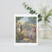 John Preaching in the Wilderness, van een bijbelse Briefkaart (Staand voorkant)