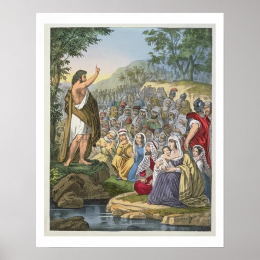 John Preaching in the Wilderness, van een bijbelse Poster (Voorkant)
