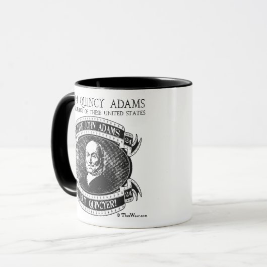 John Quincy Adams 1824 Campaign Mok (Voorkant links)