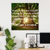 John Quincy Adams. Als je acties anderen inspireer Poster (Thuiskantoor)