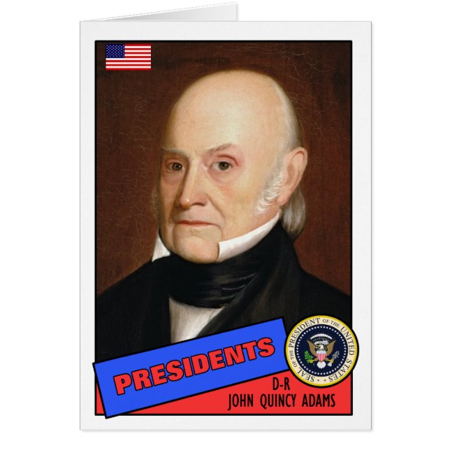 John Quincy Adams Baseball Card (Voorkant)