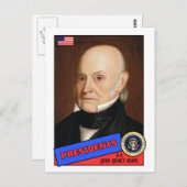 John Quincy Adams Baseball Card Briefkaart (Voorkant / Achterkant)