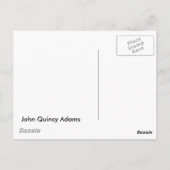 John Quincy Adams Briefkaart (Achterkant)