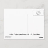 John Quincy Adams Briefkaart (Achterkant)