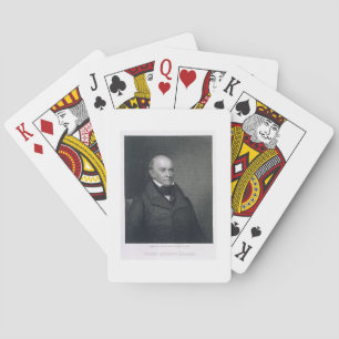 John Quincy Adams, gegraveerd door John Wesley Par Pokerkaarten