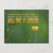 John Quincy Adams Inspirerend citaat "Leader" Briefkaart (Voorkant)