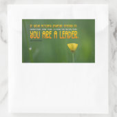 John Quincy Adams Inspirerend citaat "Leader" Rechthoekige Sticker (Tas)