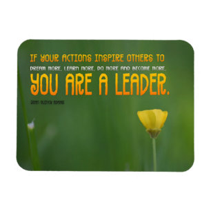 John Quincy Adams Inspirerend Quote Leader Flexi Magneet