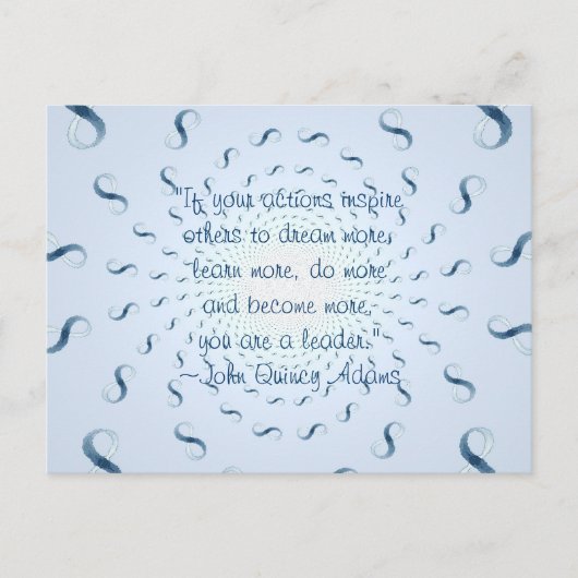 John Quincy Adams Leadership Quote Briefkaart (Voorkant)