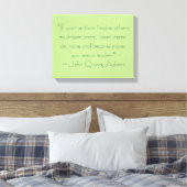 John Quincy Adams Leadership Quote Canvas Afdruk (Insitu (Slaapkamer))