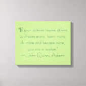 John Quincy Adams Leadership Quote Canvas Afdruk (Voorkant)