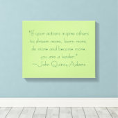 John Quincy Adams Leadership Quote Canvas Afdruk (Insitu (Houten vloer))