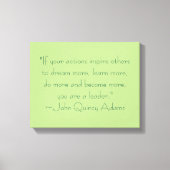 John Quincy Adams Leadership Quote Canvas Afdruk (Voorkant)