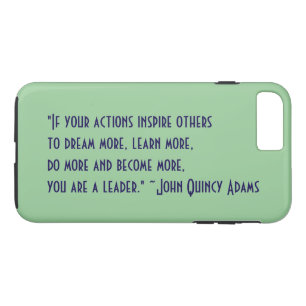 John Quincy Adams Leadership Quote iPhone 8/7 Plus Hoesje