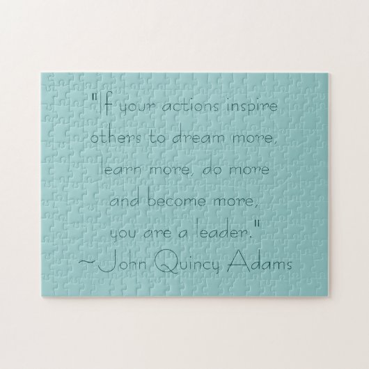 John Quincy Adams Leadership Quote Legpuzzel (Horizontaal)