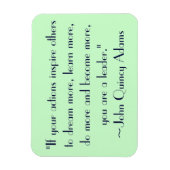 John Quincy Adams Leadership Quote Magneet (Verticaal)