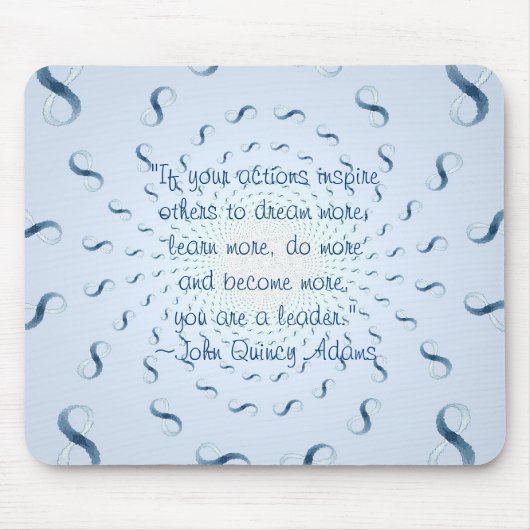 John Quincy Adams Leadership Quote Mousepad Muismat (Voorkant)