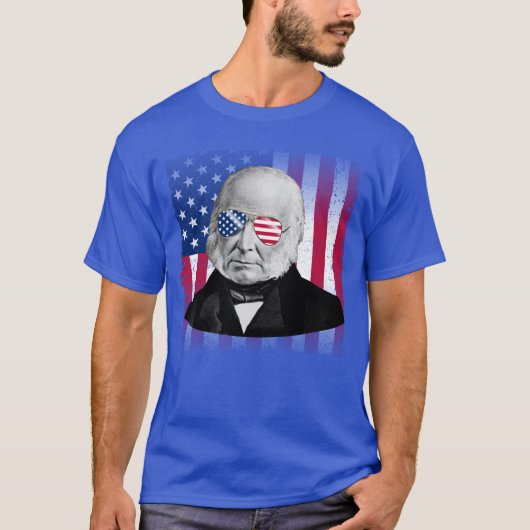 John Quincy Adams Patriotic American 4th of July T-shirt (Voorkant)