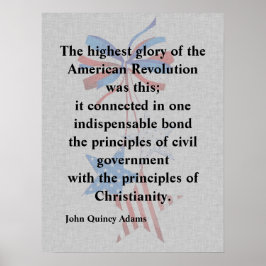 John Quincy Adams Patriotic Religious Quote Poster