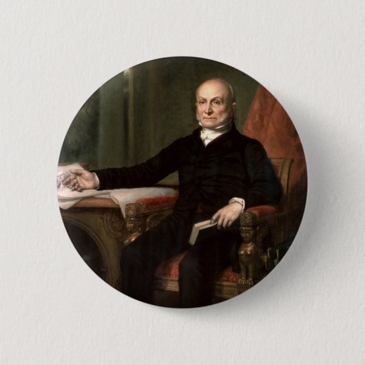 John Quincy Adams Ronde Button 5,7 Cm (Voorkant)