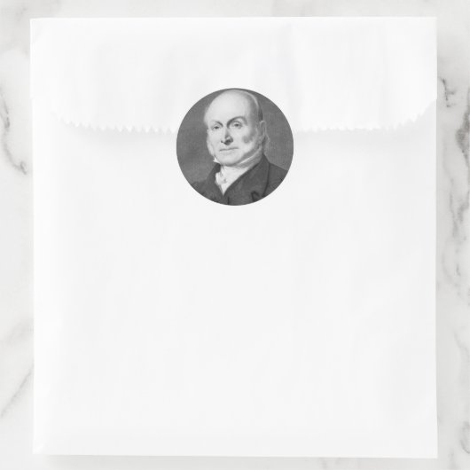 John Quincy Adams Ronde Sticker (Tas)