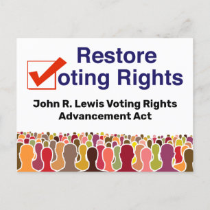 John R. Lewis Stemrecht Vooruitgang Act Briefkaart