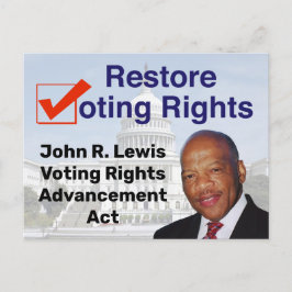 John R. Lewis Stemrecht Vooruitgang Act Briefkaart