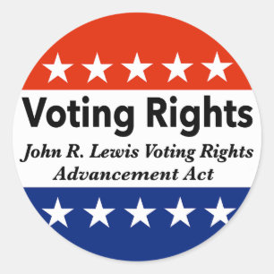 John R. Lewis Stemrecht Vooruitgang Act Ronde Sticker