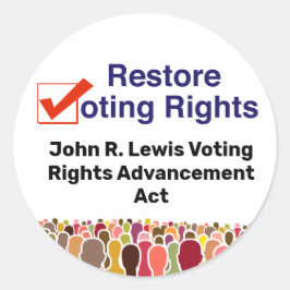 John R. Lewis Stemrecht Vooruitgang Act Ronde Sticker