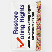 John R. Lewis Stemrecht Vooruitgang Act Spandoek (Verticaal)