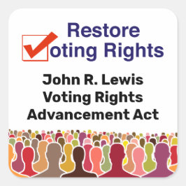 John R. Lewis Stemrecht Vooruitgang Act Vierkante Sticker
