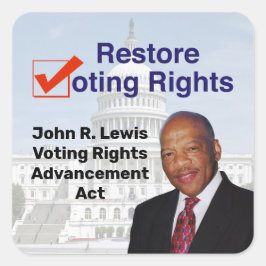 John R. Lewis Stemrecht Vooruitgang Act Vierkante Sticker
