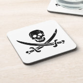 John Rackham (Calico Jack) Pirate Flag Jolly Roger Drankjes Onderzetter (Linkerzijde)