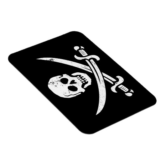 John Rackham (Calico Jack) Pirate Flag Jolly Roger Magneet (Rechterzijde)